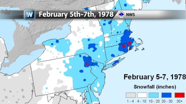 blizzard of 78 snow totals