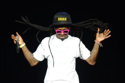 Lil Wayne at Xcel Energy Center on Wednesday. / Photo by Jules Ameel