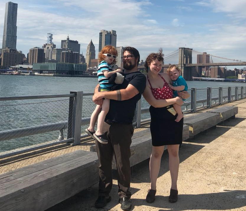 Engelbrektson with his family in New York last summer.