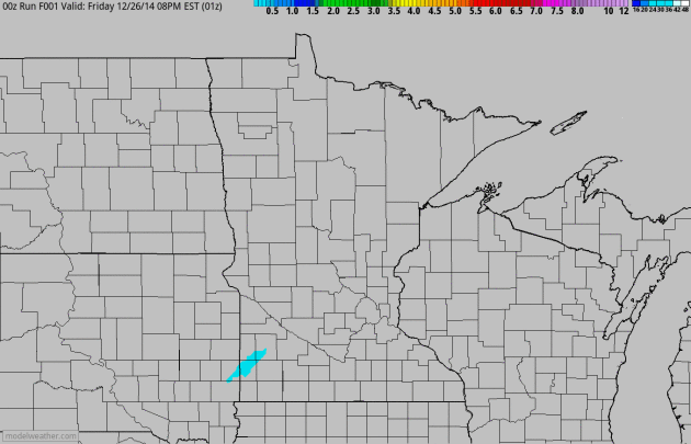 Shocker: “Snow” Falls on Much of Minnesota. Turning Colder into New Year’s Eve